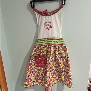 Colorful Strawberry Pattern Apron